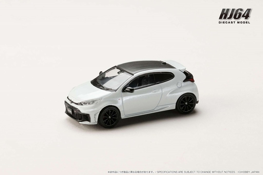 HJ64 1/64 トヨタ GR ヤリス RZ ハイパフォーマンス 2024 プラチナホワイトパールマイカ 