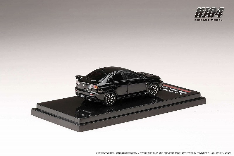 HobbyJapan 1/64 三菱ランサーエボリューションX FINAL EDITION エンジンディスプレイモデル付き ファントムブラックパール
