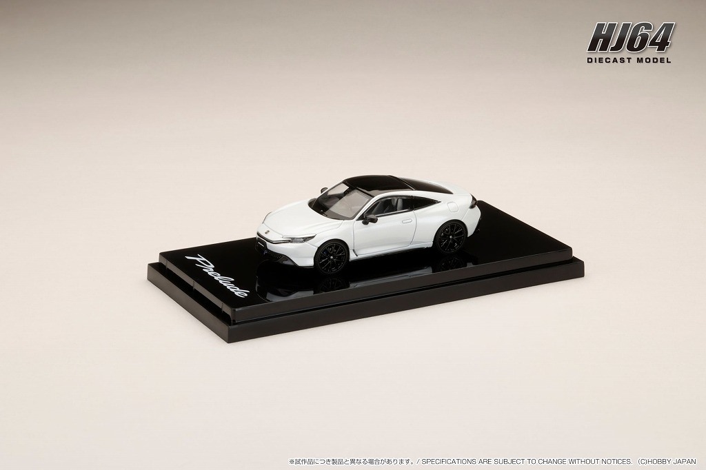 <予約 2025/10月以降発売予定> HJ64 1/64 Honda　プレリュード 2025 ムーンリット ホワイト パール＆ブラック