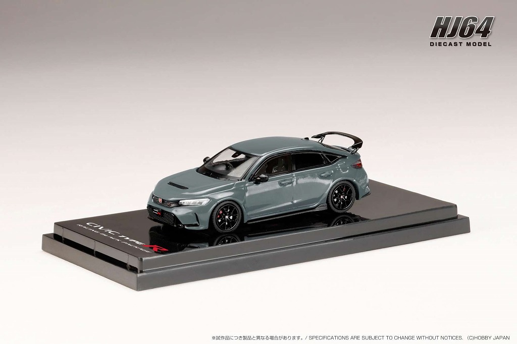 HJ64 1/64 ホンダ CIVIC TYPE R (FL5) RACING BLACK Package 2025 ソニックグレーパール