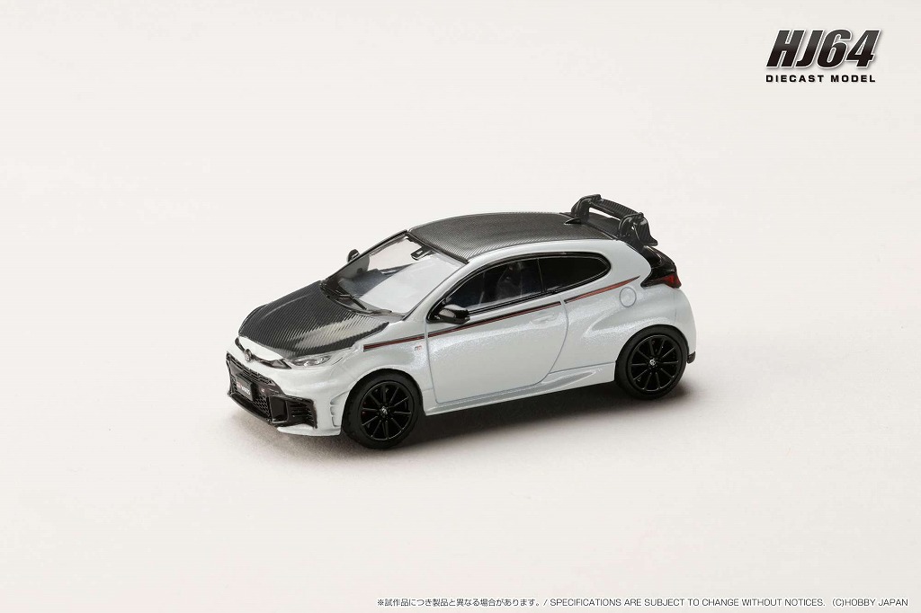 HJ64 1/64 トヨタ GR ヤリス RZ ハイパフォーマンス 2024 / カスタムバージョン プラチナホワイトパールマイカ