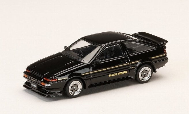 <予約 2026/12月発売予定> HJ64 1/64 トヨタ スプリンター トレノ GT APEX (AE86) 後期型 BLACK LIMITED JDM STYLE ブラックメタリック