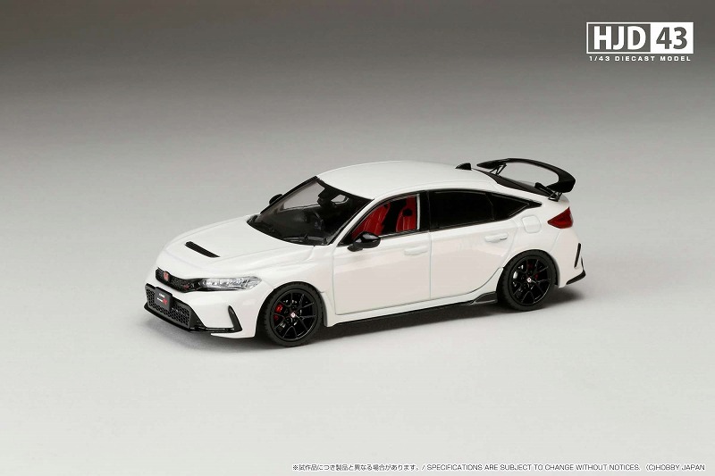 HJD43 1/43 ホンダ シビック TYPE R (FL5) チャンピオンシップホワイト　（ダイキャスト製）