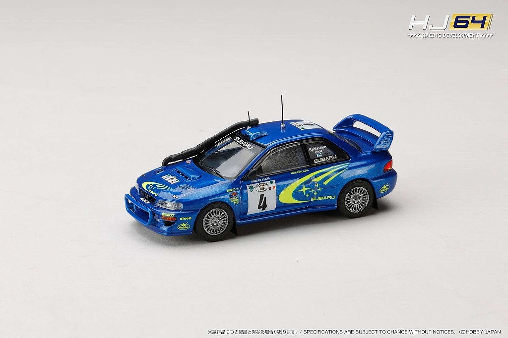 HJ64 1/64 SUBARU IMPREZA WRC 2000 #4 (SAFARI)