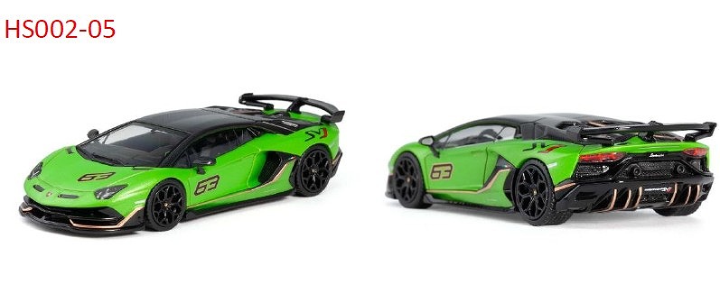 HUNG HING TOYS 1/64 ランボルギーニ アヴェンタドール SVJ (グリーン)