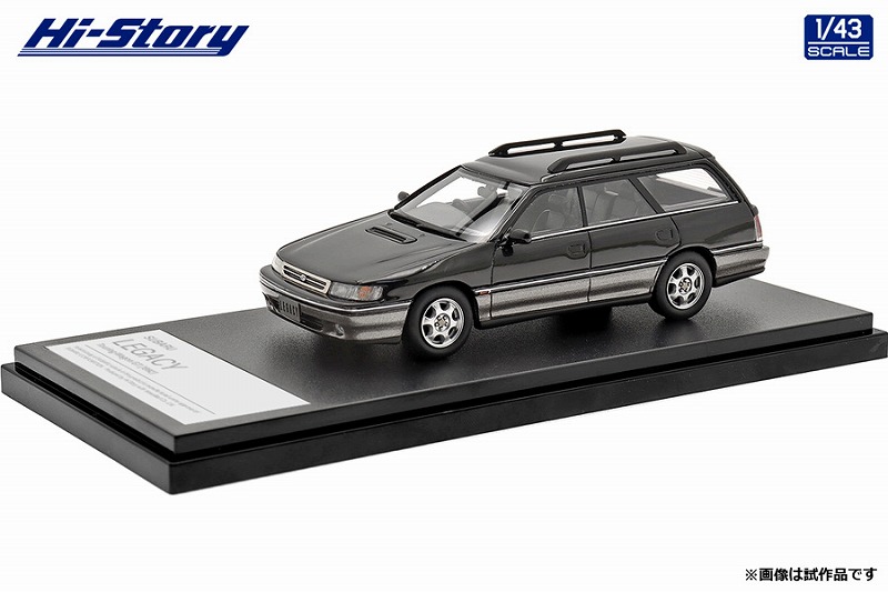Hi-Story 1/43 SUBARU LEGACY Touring Wagon GT (1992) ブラックマイカ/ミストライトグレー・メタリック