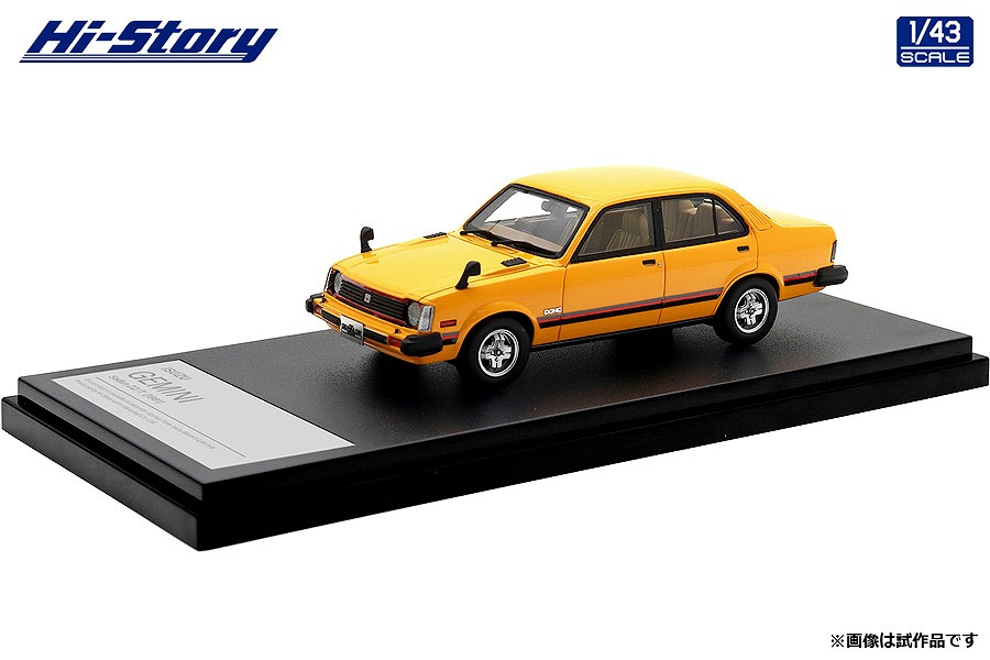 Hi-Story 1/43 ISUZU GEMINI Sedan ZZ/T (1981) イエロー Hi-Story 1/43 ISUZU GEMINI Sedan ZZ/T (1981) イエロー