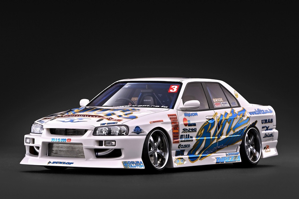 <予約 2027/6月発売予定> ignition model 1/18 URAS Skyline ER34 2004 D1 Spec Replica