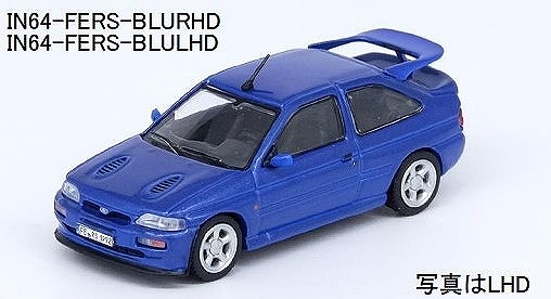 INNO 1/64 Ford エスコート RS COSWORTH メタリックブルー 左ハンドル