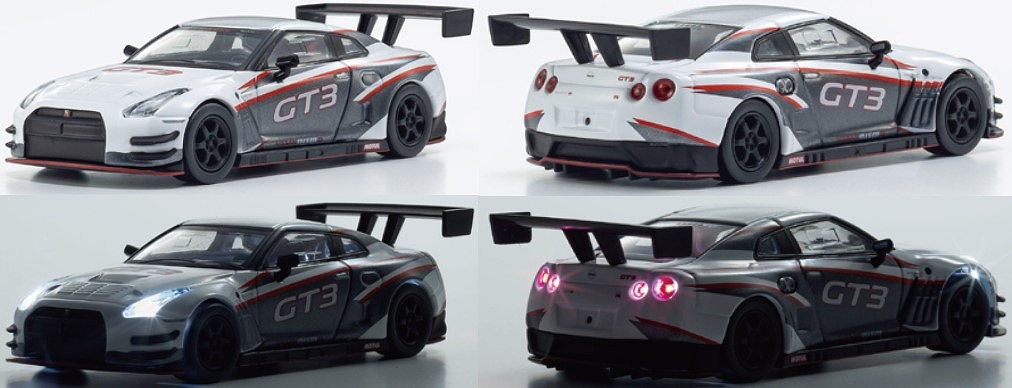 Kyosho 1/64 [MOTN] ニスモ R35 GT-R GT3 LED搭載 (ホワイト)  単体では点灯しません（LED ベースシステム別売り）