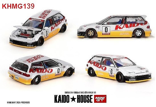 MINI GT 1/64 Honda シビック EF Kanjo V1(左ハンドル)