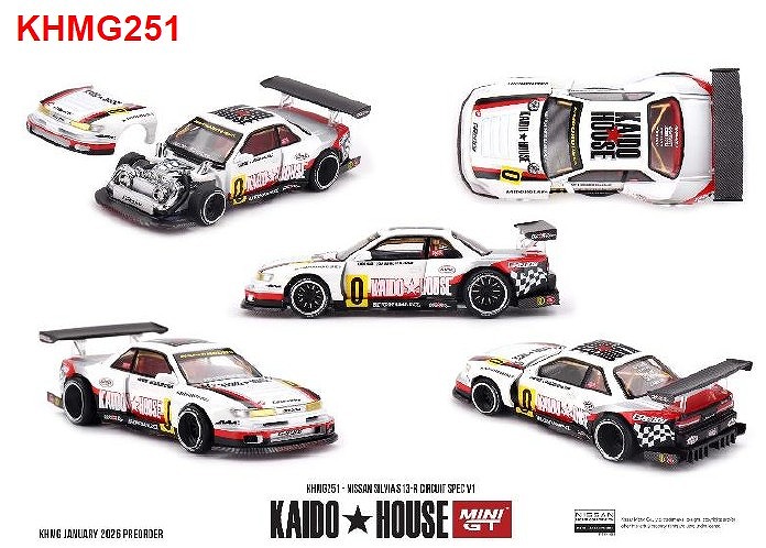 MINI GT 1/64 Nissan シルビア S13-R Circuit Spec V1(右ハンドル)