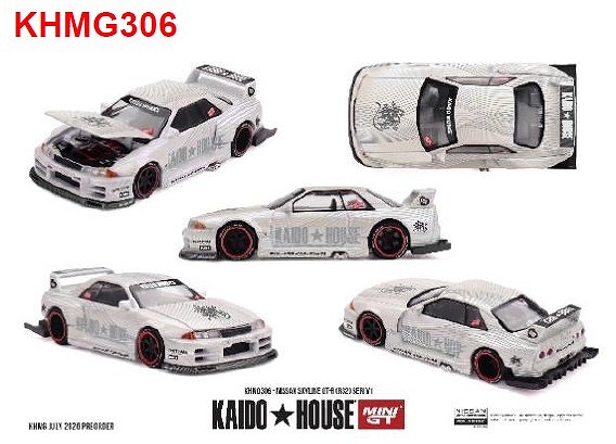 <予約 2027/2月発売予定> MINI GT 1/64 Nissan スカイライン GT-R R32 SERI V1(右ハンドル)