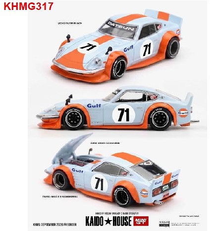 <予約 2027/3月発売予定> MINI GT 1/64 Nissan フェアレディ Z Kaido GT GULF V1(右ハンドル)