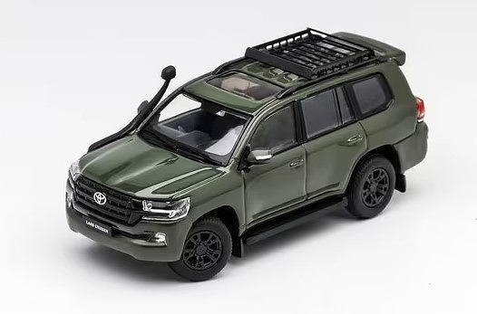 GCD 1/64 Toyota Land Cruiser LC200 (Backpackversion) (LHD) Modified version (Install wadinghose and luggage rack) Green
