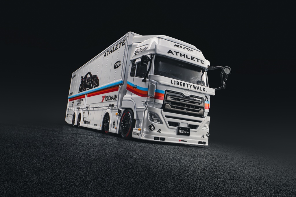 <予約 2027年2月以降順次入荷予定> MOTORHELIX 1/64 LB Trucks UD QUON Cargo ATHLETE White