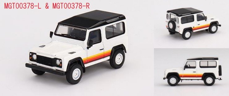 MINI GT 1/64 ランドローバー ディフェンダー 90 ワゴン ホワイト(右ハンドル) 