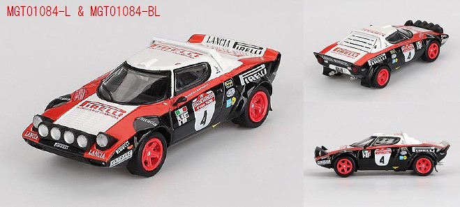 <予約 2025/11月以降発売予定> MINI GT 1/64 ランチア ストラトス HF ラリー・サンレモ 1978 優勝車 #4(左ハンドル)