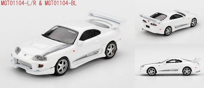 <予約 2026/4月以降発売予定> MINI GT 1/64 Toyota スープラ VeilSide コンバット V-I ホワイト(右ハンドル)
