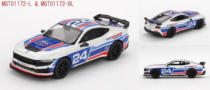 <予約 2026/5月以降発売予定> MINI GT 1/64 フォード マスタング ダークホース #24 Ford Performance Racing School