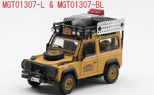 <予約 2026/9月発売予定> MINI GT 1/64 ランドローバー ディフェンダー 90 キャメルトロフィー ボルネオ島1985 チームジャパン(左ハンドル)