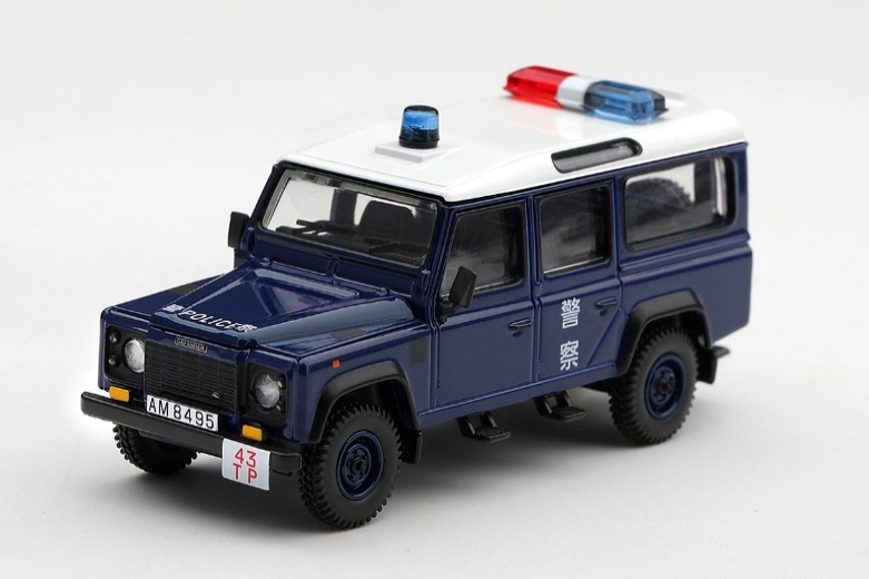<予約 2027年3月以降入荷予定> MINI GT 1/64 ランドローバー ディフェンダー 110 ロイヤル香港ポリス 大埔警区 香港限定 (右ハンドル) ブリスター