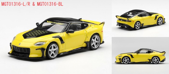 <予約 2026/10月以降発売予定> MINI GT 1/43 Nissan フェアレディ Z Veilside FFZ400 イカズチイエロー(右ハンドル)