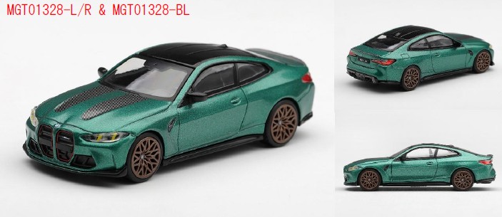 <予約 2026/11月発売予定> MINI GT 1/64 BMW M4 CS フローズンアイル オブ マン グリーンメタリック(左ハンドル)