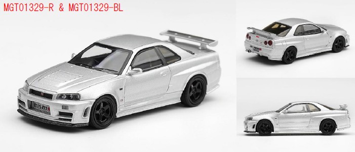 <予約 2026/11月発売予定> MINI GT 1/64 Nissan NISMO R34GT-R Z-tune Z-tune シルバー(右ハンドル)
