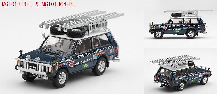 <予約 2027/1月発売予定> MINI GT 1/64 レンジ ローバー 1971 ブリティッシュ・トランス-アメリカ・エクスペディション VXC-765K(左ハンドル)
