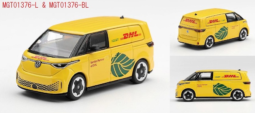 <予約 2026/12月発売予定> MINI GT 1/64 フォルクスワーゲン ID. Buzz DHL Electric(左ハンドル)