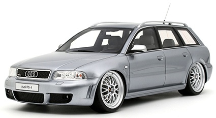 <予約 2027/5月発売予定> OTTO 1/18 アウディ RS4(B5) アバント "STANCED" 2025 (シルバー) 限定生産品