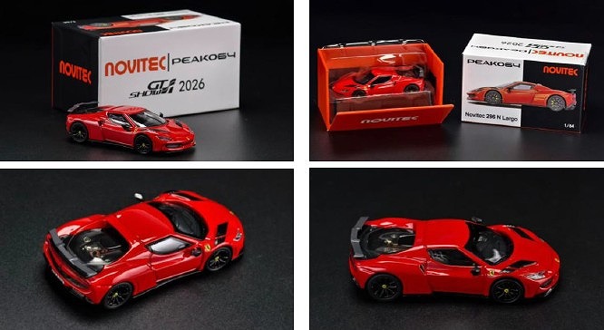 <予約 2026/6月発売予定> PEAKO 1/64 Novitec 296 N-Largo レッド Suzhou GT Show 限定品
