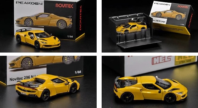 <予約 2026/6月発売予定> PEAKO 1/64 Novitec 296 N-Largo ジャッロ モデナ HEC2026 限定品