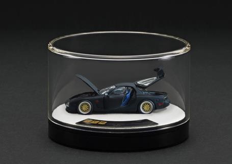 <予約 2026/11月発売予定> PGM 1/64 Mazda RX-7 Matte Black -Rotating display