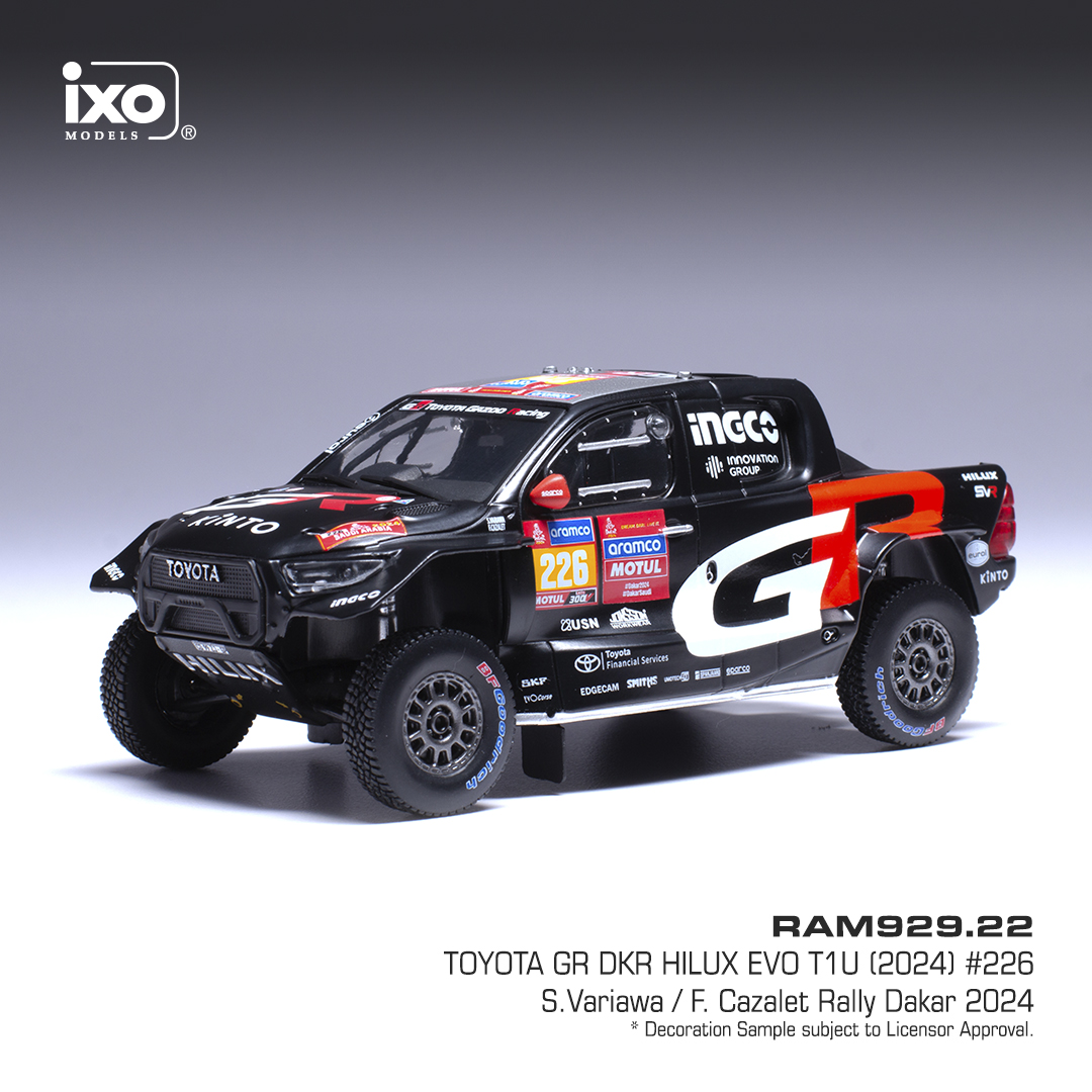 ixo 1/43 TOYOTA GR DKR Hilux Evo T1U (GR) #226 Rally Dakar2024 S.Variawa - F. Cazalet
