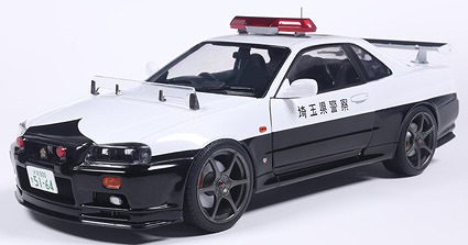 <予約 2026/9月下旬発売予定> SOLIDO 1/18 日産 スカイライン GT-R (R34) ポリス 1999 (ホワイトxブラック)