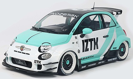 <予約 2026/冬発売予定> SOLIDO 1/18 フィアット 595 アバルト リバティーウォーク ボディキット 2025 (ホワイトxターコイズ)