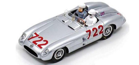 spark 1/43 Mercedes-Benz 300 SLR No.722 Winner Mille Miglia 1955S. Moss - D. JenkinsonWith figurine