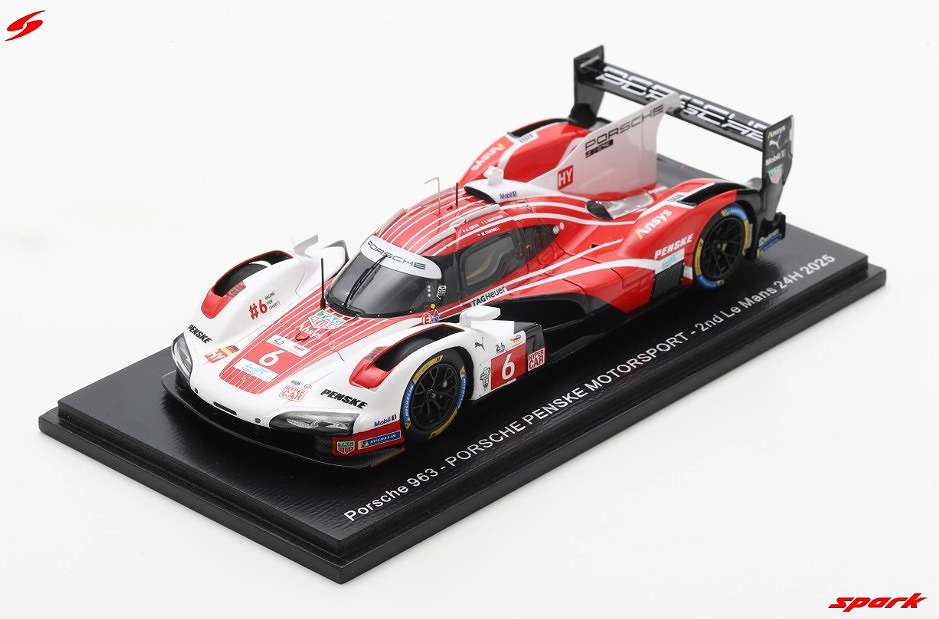 Spark 1/43 Porsche 963 No.6 PORSCHE PENSKE MOTORSPORT 2nd Le Mans 24H 2025 K. Estre - L. Vanthoor - M. Campbell