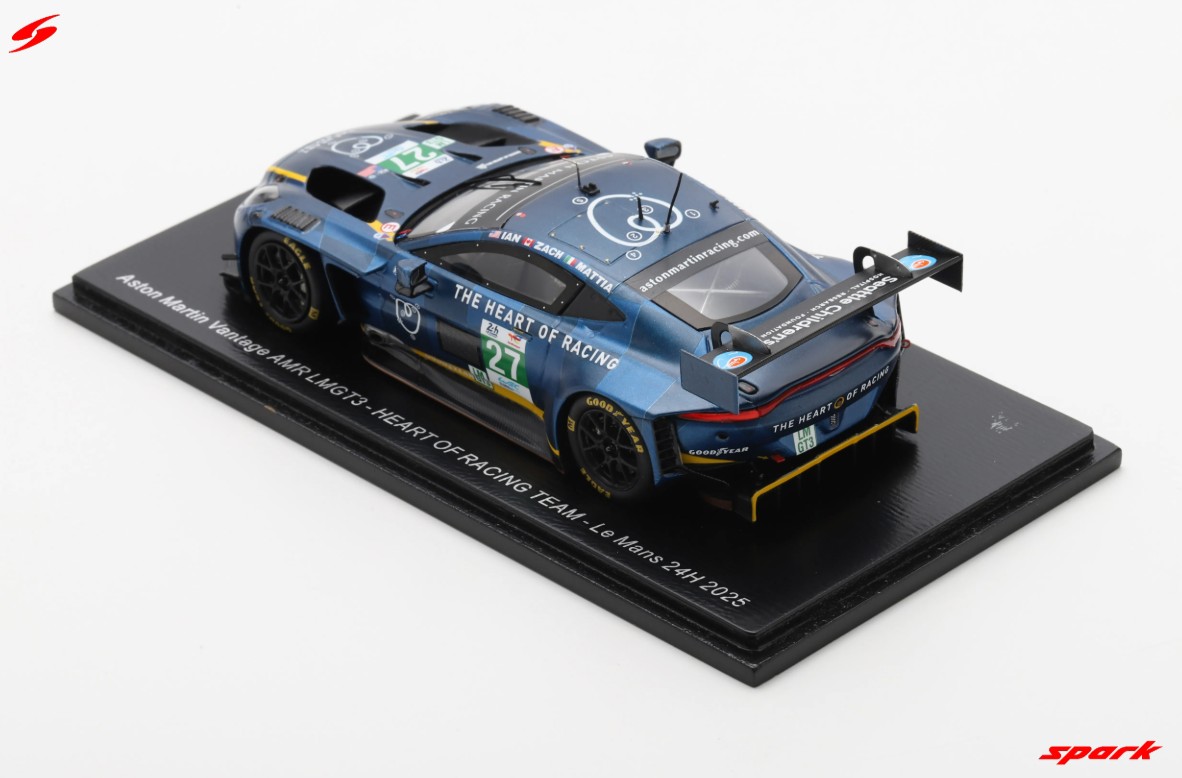 Spark 1/43 Aston Martin Vantage AMR LMGT3 No.27?HEART OF RACING TEAM Le Mans 24H 2025 I.James-M.Drudi-Z.Robichon