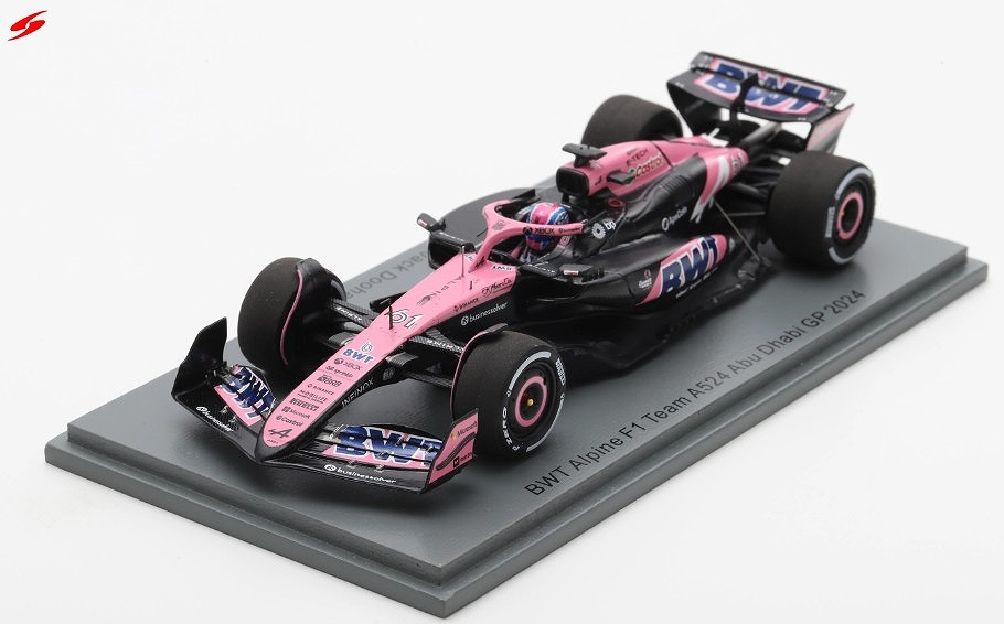 Spark 1/43 BWT Alpine F1 Team A524 No.61 Abu Dhabi GP 2024 Jack Doohan