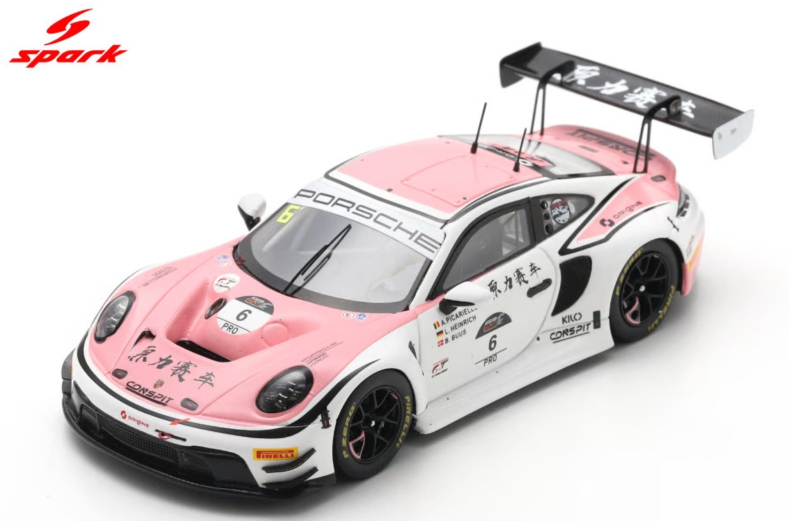 Spark 1/43 Porsche 911 GT3 R No.6 Origine Motorsport 5th Suzuka 1000km 2025 L. Heinrich - A. Picariello - B. Buus