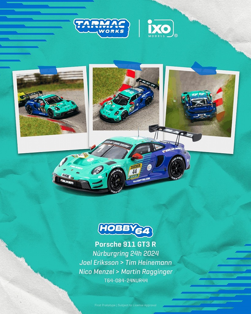 <予約 2026/10月発売予定> TARMAC 1/64 Porsche 911 GT3 R Nurburgring 24h 2024