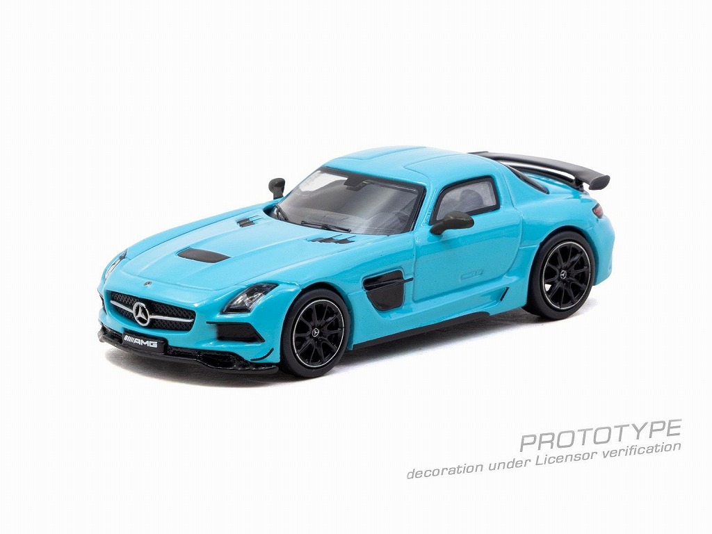 <予約 2027/2月発売予定> TARMAC 1/64 Mercedes-Benz SLS AMG Coup? Black Series Matte Blue