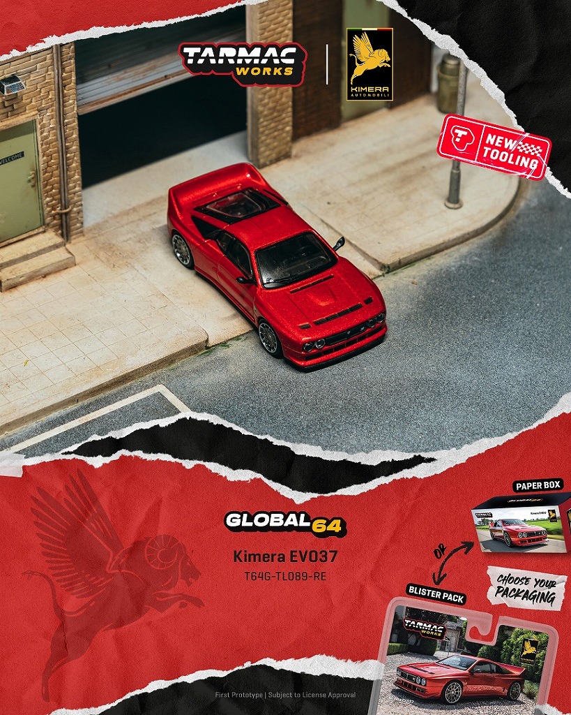 <予約 2026/10月発売予定> TARMAC 1/64 Kimera EVO37 Red