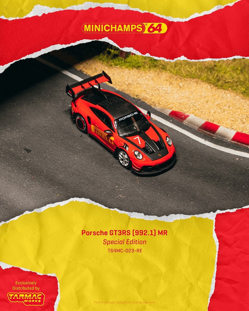 <予約 2026/12月発売予定> TARMAC 1/64 Porsche GT3RS(992.1) MR Red