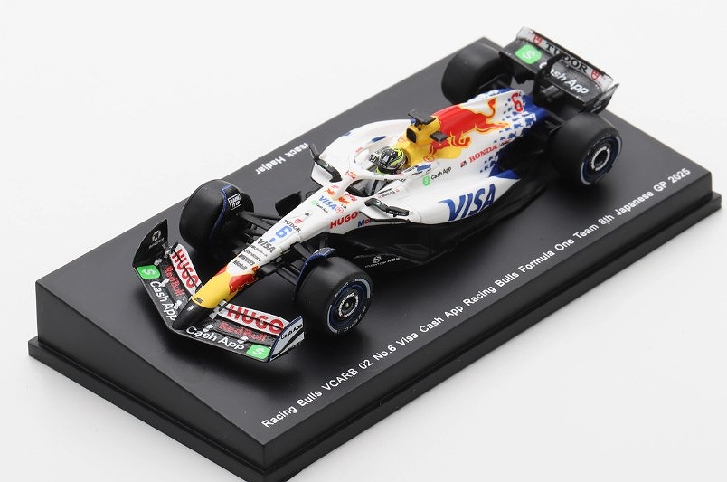 Spark 1/64 Racing Bulls VCARB 02 No.6 Visa Cash App Racing Bulls F1 Team 8th Japanese GP 2025 Isack Hadjar
