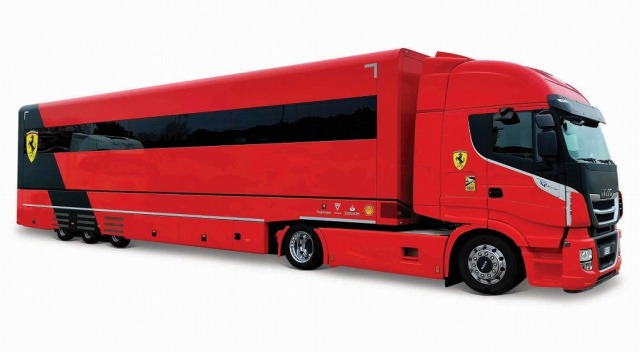 <予約 2025/12-2026/1月発売予定> BURAGO 1/43 イベコ S-Way 570 キャブ &トレーラー/SF-24 No,16 C.ルクレール