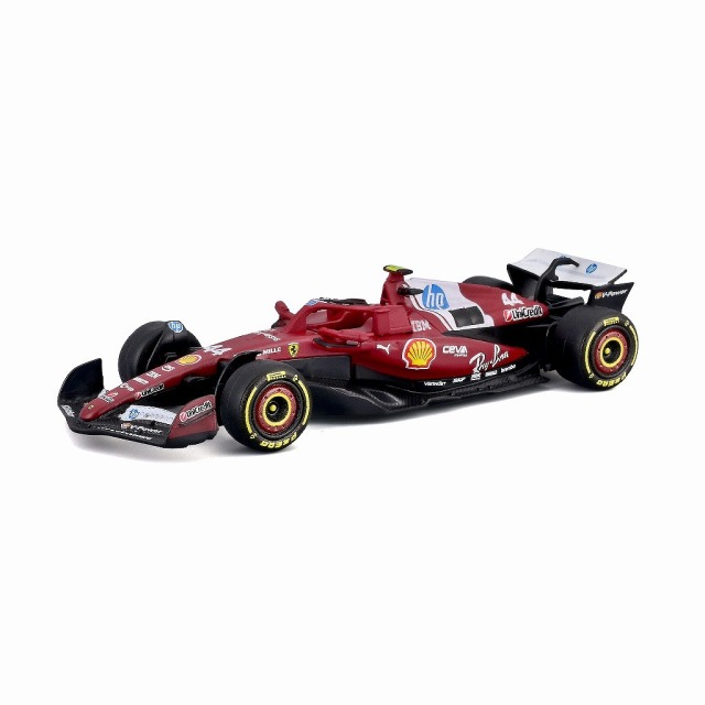 BURAGO 1/64 フェラーリ SF-25 2025 オーストラリアGP No,44 L.ハミルトン クリアケース/ドライバー無